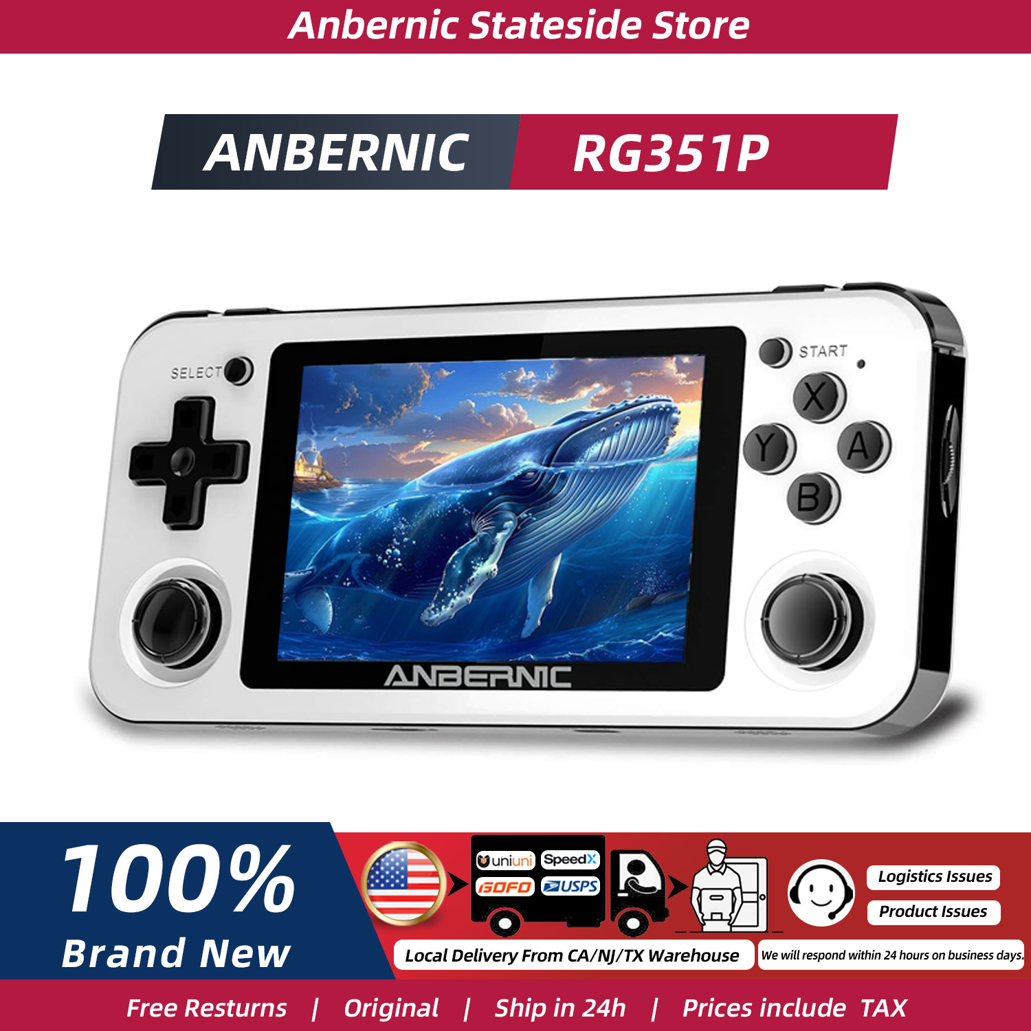 Gaming Console Ayaneo - เครื่องเล่นเกมพกพา ANBERNIC RG351P หน้าจอ IPS ขนาด