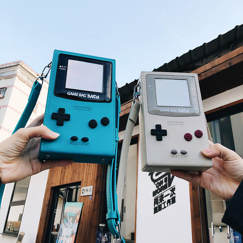 Gaming Console With - กระเป๋าสะพายข้างมินิทรงเครื่องเล่นเกมสุดสร้างสรรค์ ดีไซน์ย้อนยุค น้ำหนักเบา เหมาะสำหรับใส่เหรียญและโทรศัพท์มือถือ