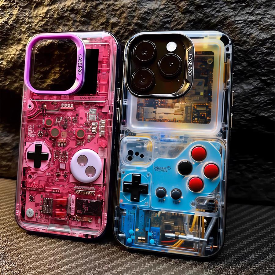 Gaming Console Apple - คอนโซลเกมย้อนยุคเคสโทรศัพท์สําหรับApple iPhone 15 Plus 13 XR