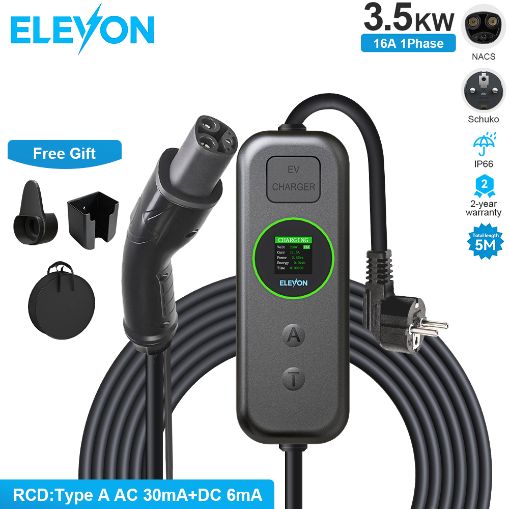 Pc Gaming Handheld Console - เครื่องชาร์จรถยนต์ไฟฟ้าแบบพกพา ELEVON 3.5kW พร้อมปลั๊ก NACS 16A