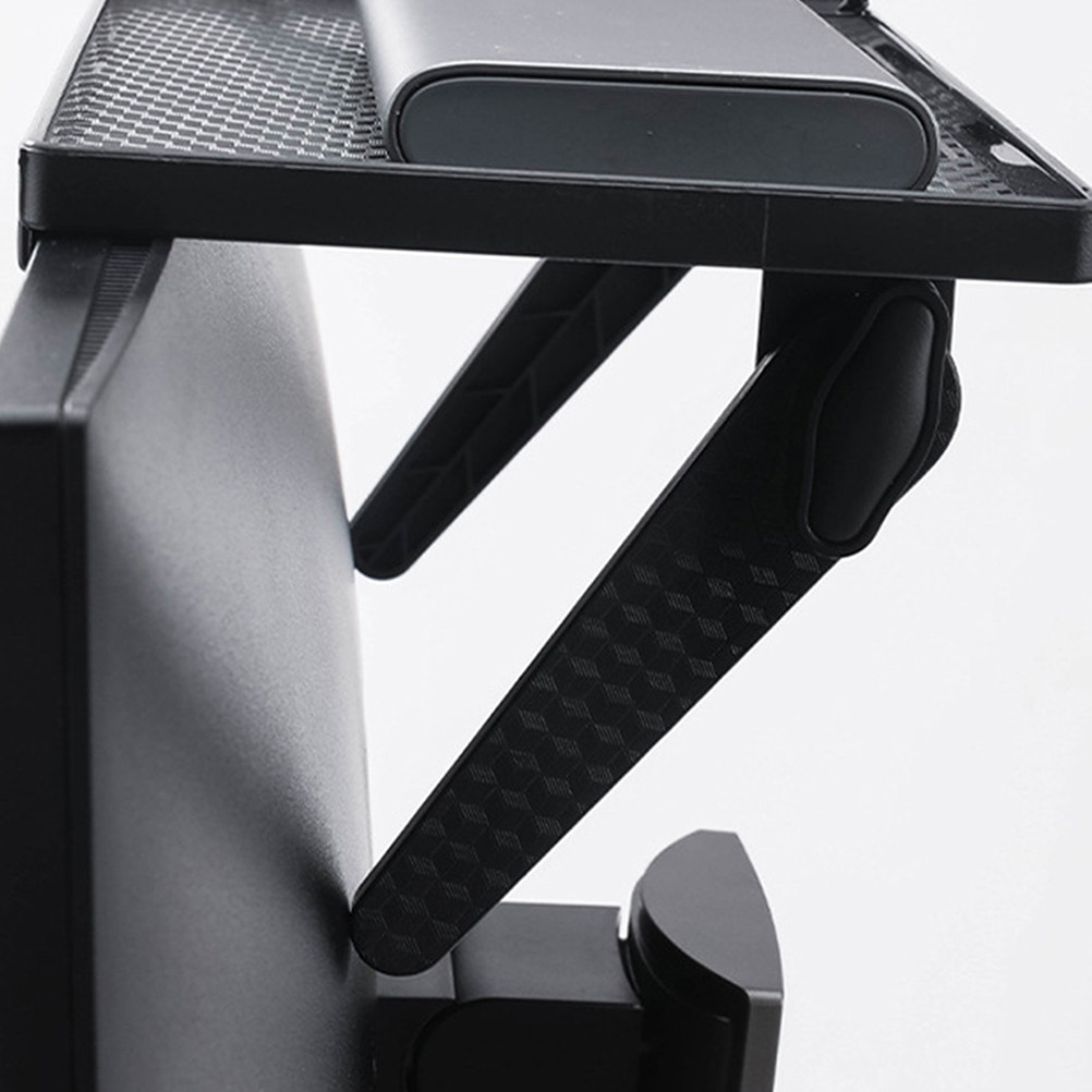 Gaming Console With - ชั้นวางจัดเก็บเราเตอร์แบบไม่ต้องเจาะ วัสดุ ABS ชั้นวางทีวีและจอภาพ ปรับระดับได้ มั่นคง