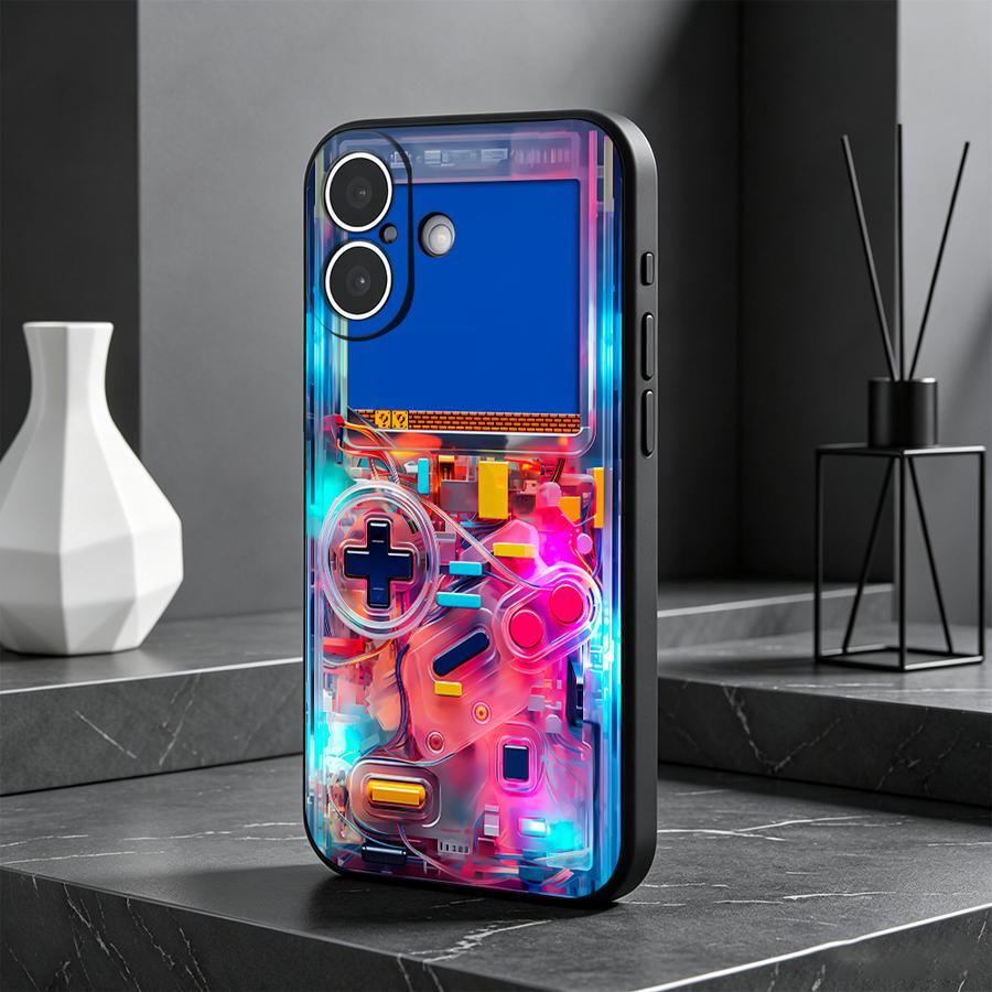 Gaming Console Apple - เคสโทรศัพท์ลายเกมส์สีสันสดใสสำหรับ Apple iPhone 17 Pro Max