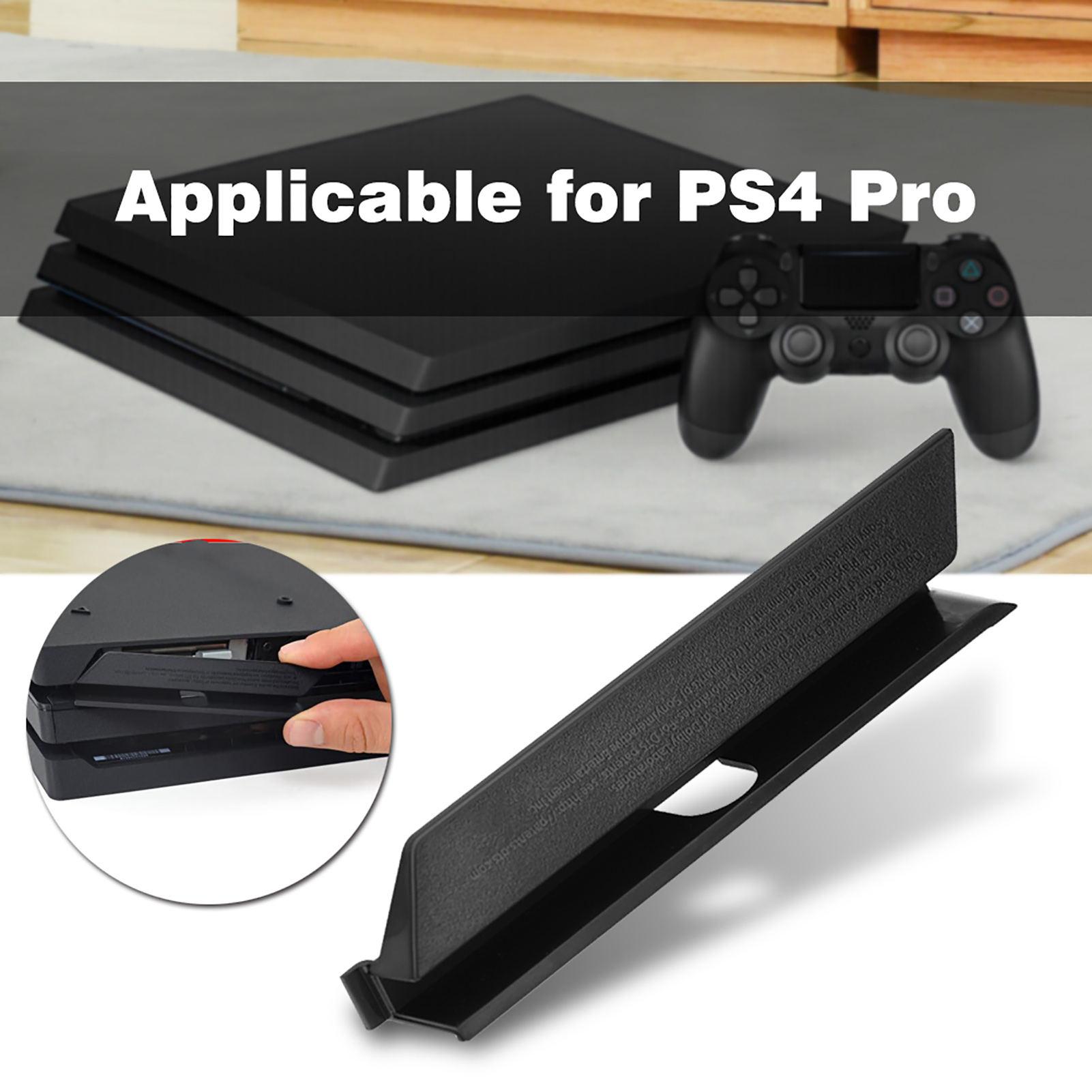 Gaming Console Design - ช่องใส่ฮาร์ดไดรฟ์ HDD พลาสติกสีดำพนังประตูสำหรับ Sony PS4 Pro