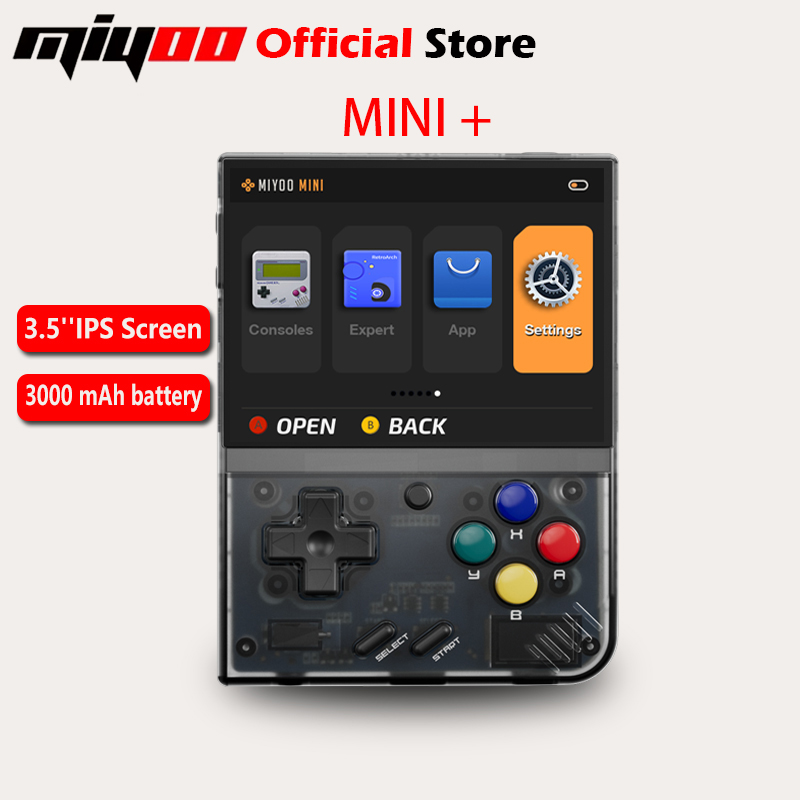 Gaming Console Handheld Retro - MIYOO Mini PlusแบบพกพาRetroคอนโซลเกมมือถือ3.5นิ้วIPS HDหน้าจอเด็กของขวัญระบบLinuxเกมคลาสสิกจําลอง