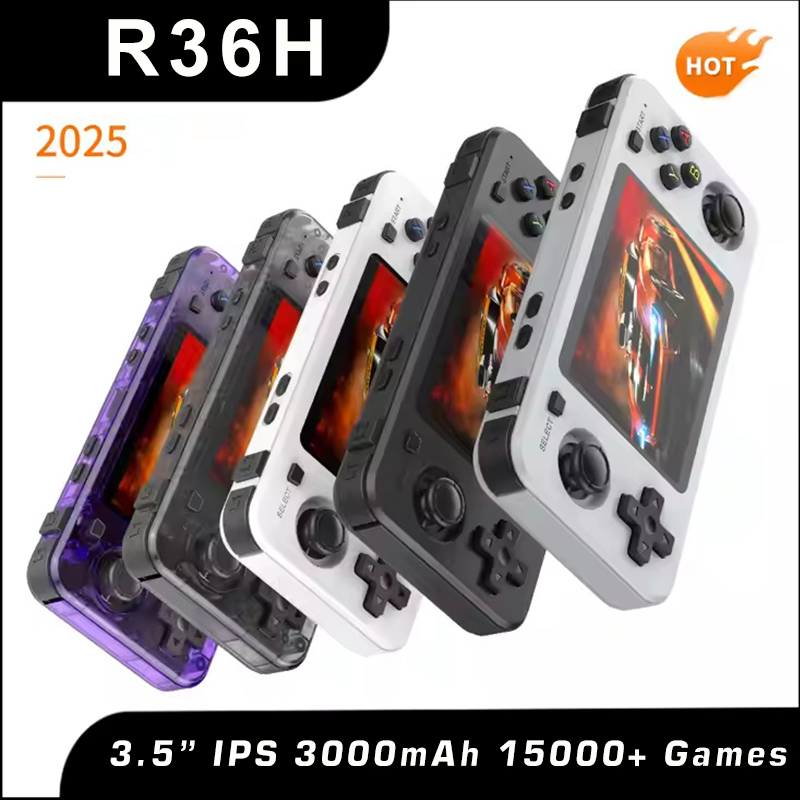 Gaming Console R36S - ใหม่ R36H Retro คอนโซลมือถือ Open-Source Arkos