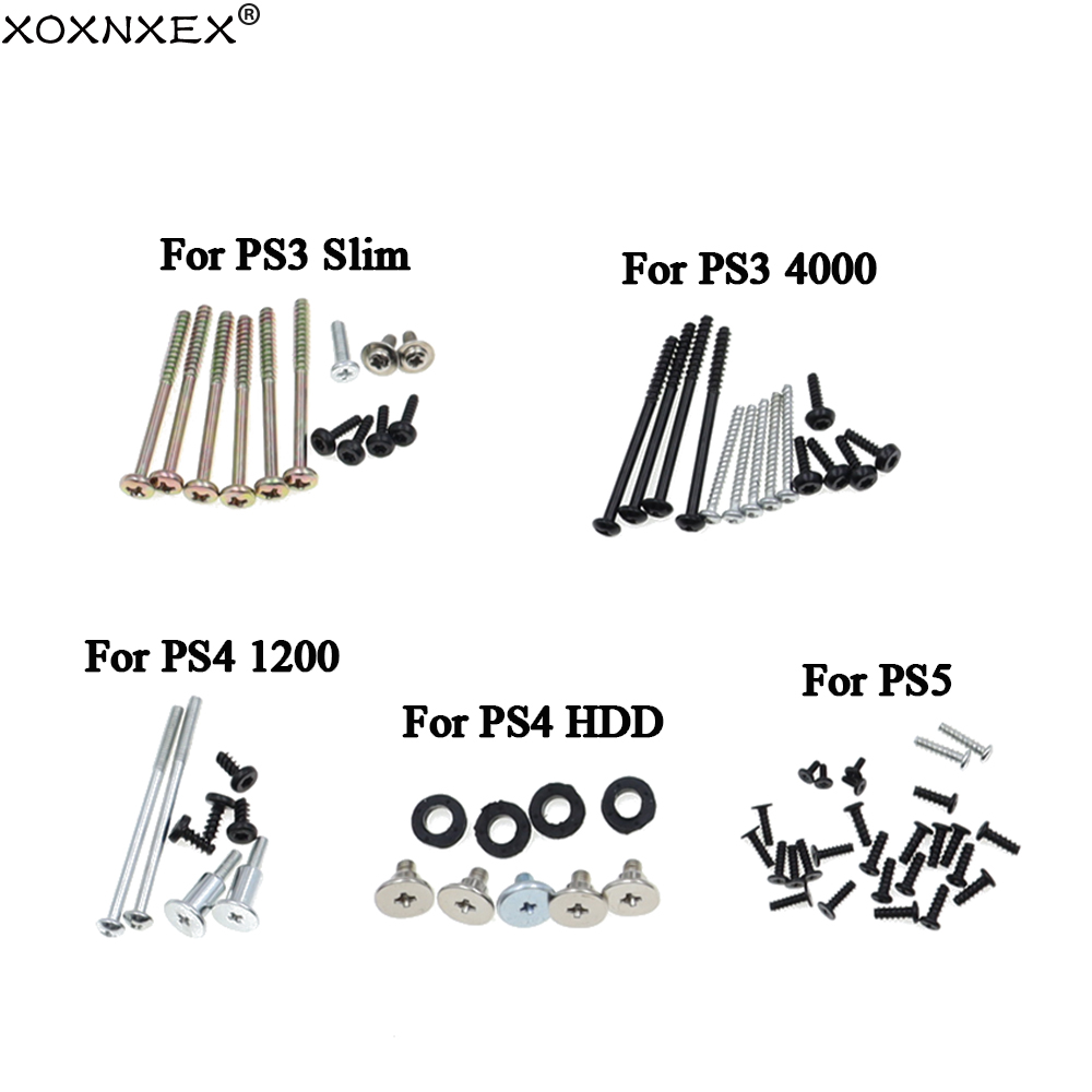 Gaming Console Design - 1 ชุดเปลี่ยนเปลือกหุ้มชุดสกรูสำหรับ PS3 PS4 PS5 คอนโซลสลิม