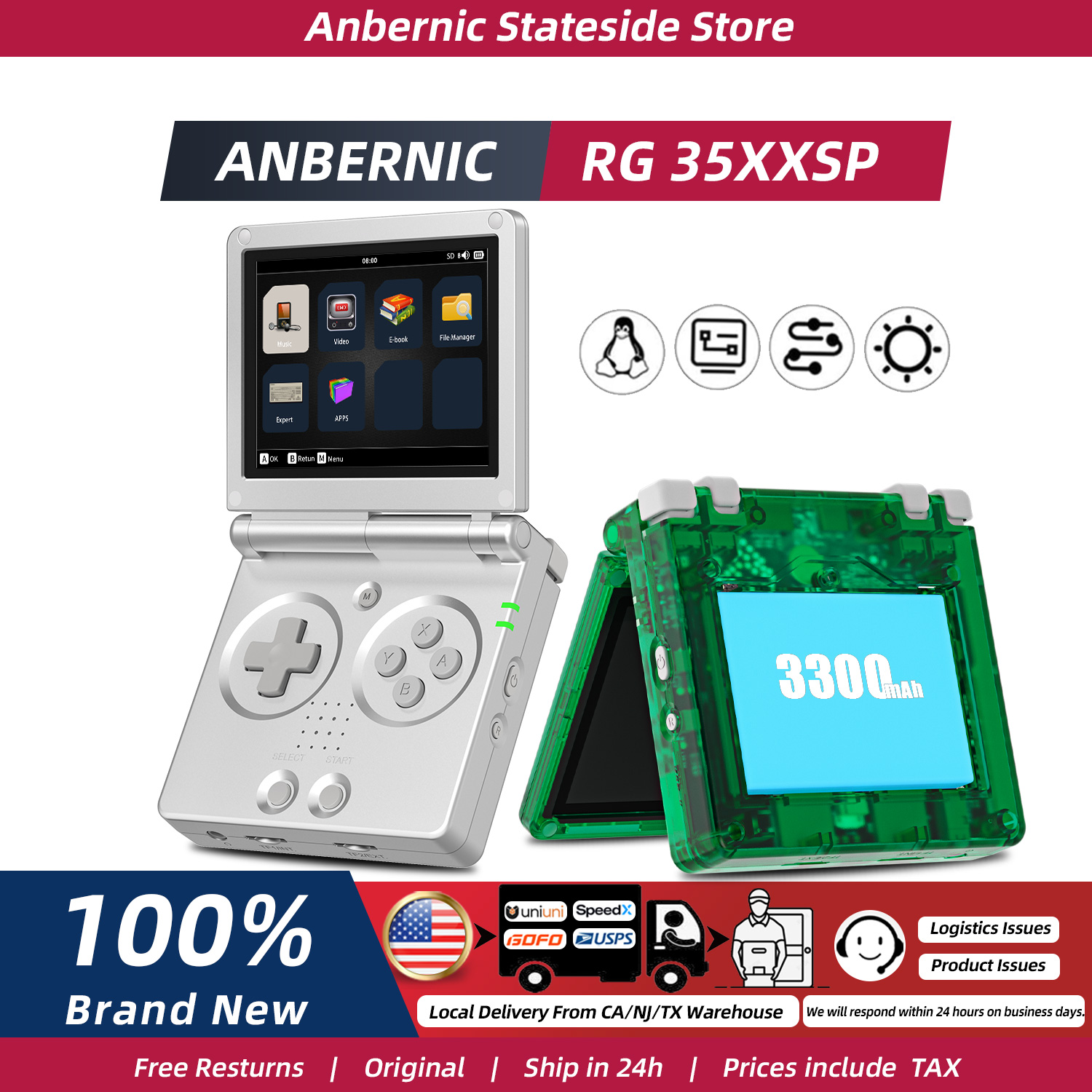 ANBERNIC RG35XXSP FILP จอ IPS  - Gaming Console Years บทวิจารณ์และราคา