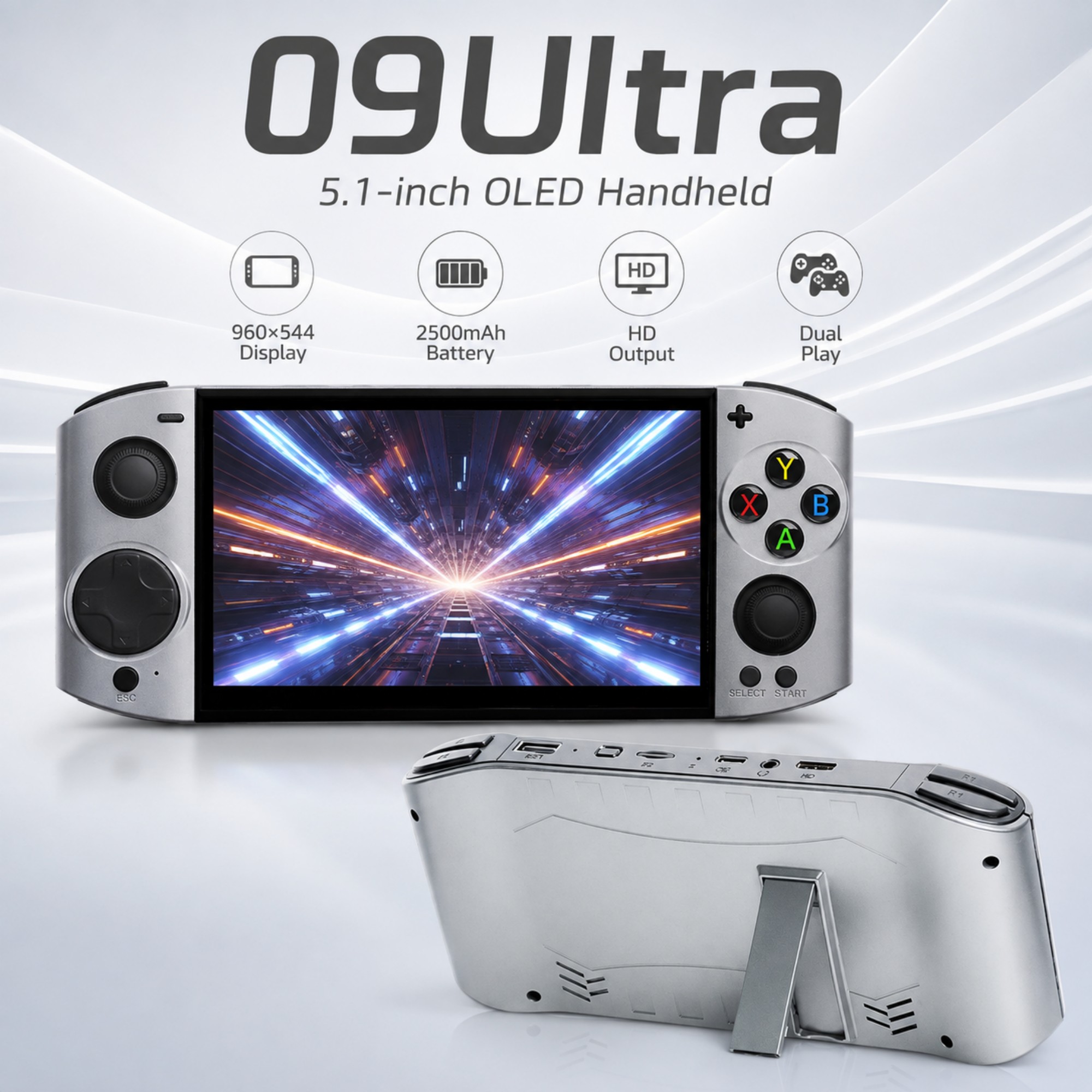 เครื่องเล่นเกมพกพา 09 Ultra หน - Gaming Console Os บทวิจารณ์และราคา