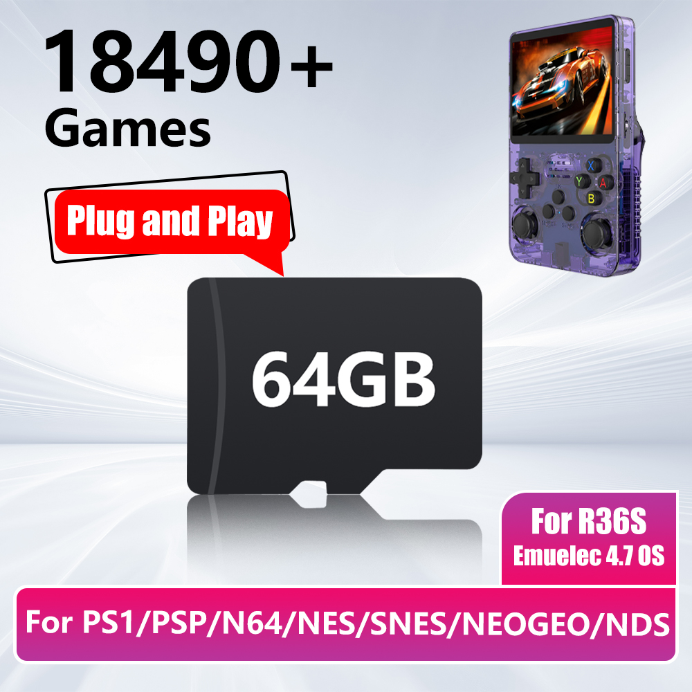 การ์ดเกม 64GB สำหรับคอนโซลเกม  - Gaming Console R36S บทวิจารณ์และราคา