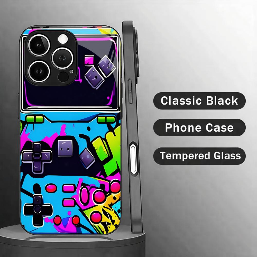 เคสโทรศัพท์กระจกนิรภัยลายเกมสี - Gaming Console Apple บทวิจารณ์และราคา