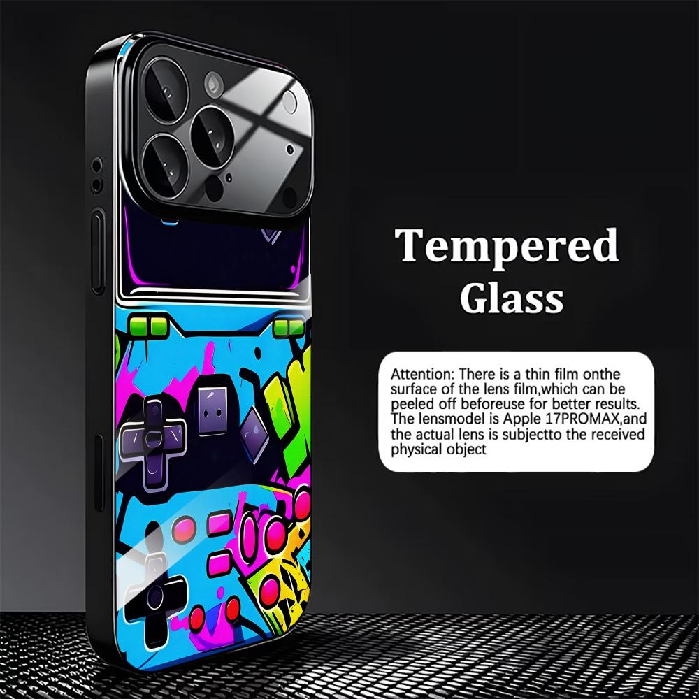 เคสโทรศัพท์กระจกนิรภัยลายเกมสี - Gaming Console Apple บทวิจารณ์และราคา