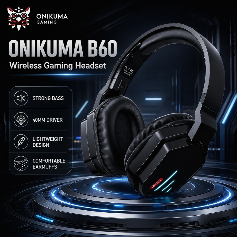 ONIKUMA B60 ชุดหูฟังเสียงสเตอร - Gaming Console Apple บทวิจารณ์และราคา