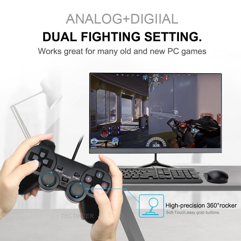 จอยสติ๊กเกม USB แบบมีสาย สำหรั - Laptop Gaming Console บทวิจารณ์และราคา
