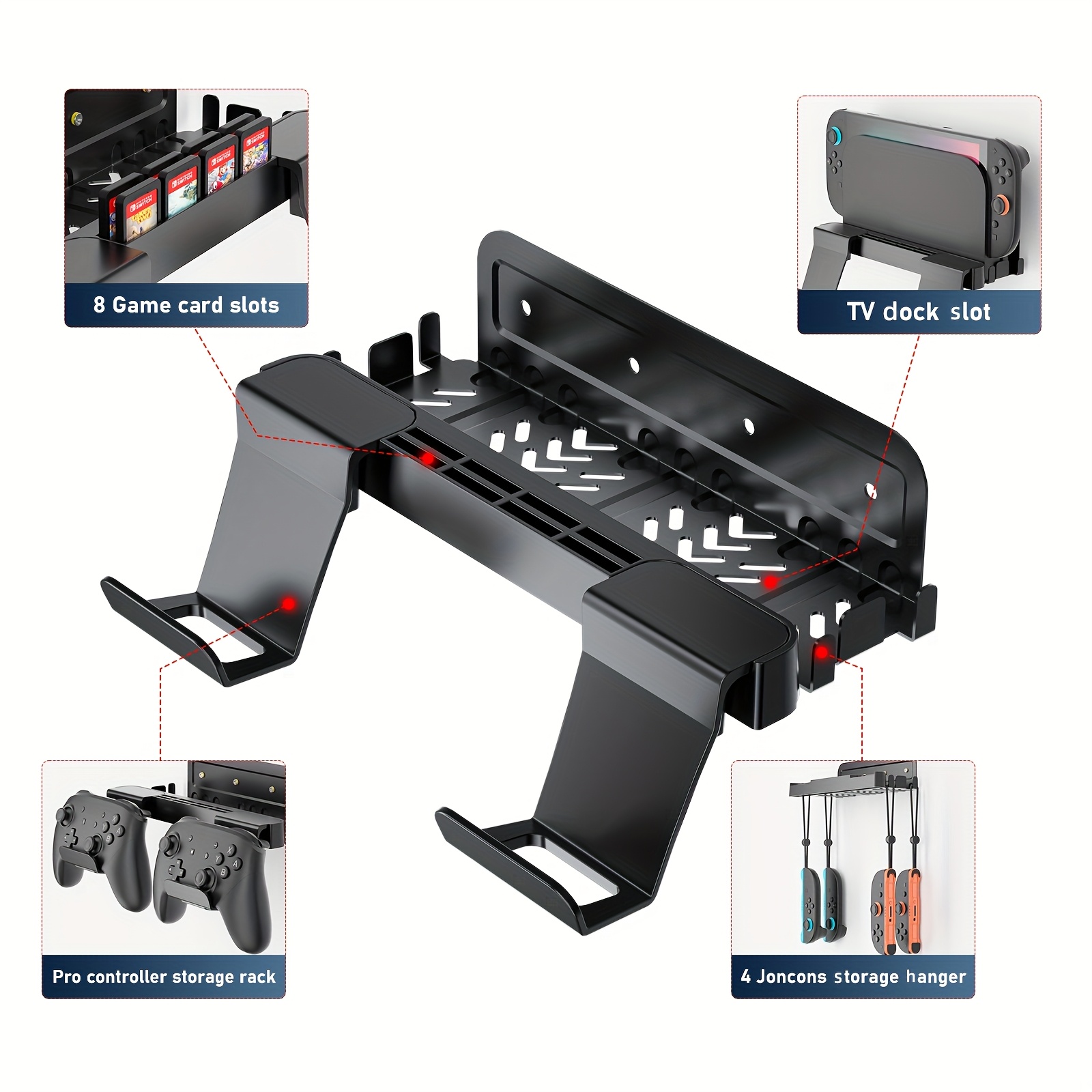 ขายึดติดผนังสำหรับ Switch 2 พร - Gaming Console Organizer บทวิจารณ์และราคา