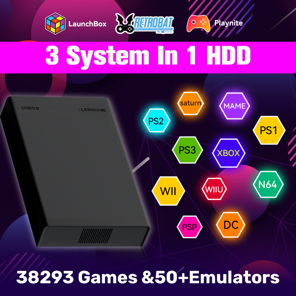 500G Retro Gaming HDD คอนโซลวิ - Gaming Console Os บทวิจารณ์และราคา